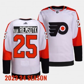 James van Riemsdyk Philadelphia Flyers 2023-24 Away White #25 Primegreen Authentic Pro Jersey Men's