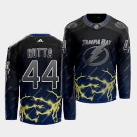 Lightning #44 Jan Rutta 2021 City Concept Thunderstorm Jersey Black