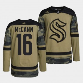 Jared McCann Seattle Kraken Salute To Service Camo Jersey Armed Force