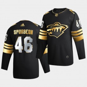 Minnesota Wild Jared Spurgeon 2020-21 Golden Edition Limited Authentic Black Jersey