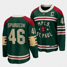 Jared Spurgeon Minnesota Wild 2022 Winter Classic Green State of Hockey Men Jersey