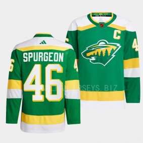 Reverse Retro 2.0 Jared Spurgeon Minnesota Wild Authentic Pro #46 Green Jersey 2022