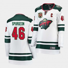 Jared Spurgeon Wild #46 Away 2021 captain Women Jersey