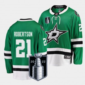 Jason Robertson Dallas Stars 2022 Stanley Cup Playoffs Green #21 Jersey Home