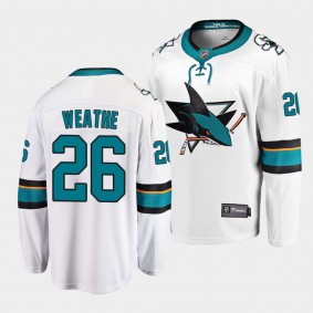 Jasper Weathe San Jose Sharks 2021-22 Away White Player Men Jersey