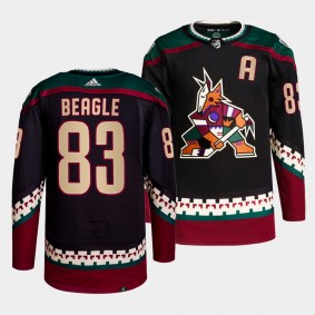 Jay Beagle #83 Coyotes Home Black Jersey 2021-22 Primegreen Authentic