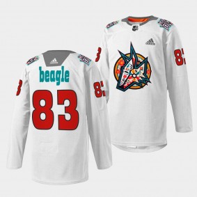 Jay Beagle Arizona Coyotes Los Yotes Night 2022 White Warmup Jersey