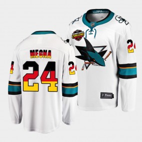 Jaycob Megna San Jose Sharks 2022 NHL Global Series White Germany Challenge Jersey