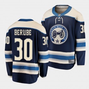 Jean-Francois Berube Blue Jackets #30 Alternate Jersey Navy