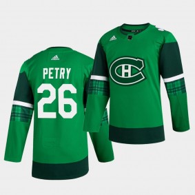 Jeff Petry Canadiens 2020 St. Patrick's Day Green Authentic Player Jersey