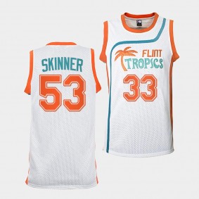 Jeff Skinner Sabres #53 Flint Tropics Basketball Jersey White Semi-Pro