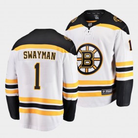 Jeremy Swayman Boston Bruins 2021 Away White Player Men Jersey