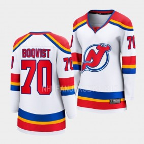 New Jersey Devils 2022 Special Edition 2.0 Jesper Boqvist #70 Women White Jersey Breakaway