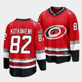 Carolina Hurricanes #82 Jesperi Kotkaniemi 25th Anniversary Red Premier Jersey