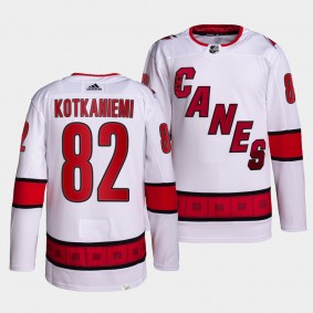 Jesperi Kotkaniemi #82 Hurricanes Away White Jersey 2021-22 Authentic Pro