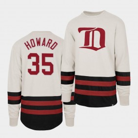 Jimmy Howard Detroit Red Wings Center Ice Crew White Retro Cotton Jersey