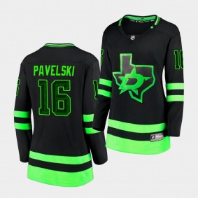 Joe Pavelski Stars #16 2020-21 Third Blackout Replica Women Jersey