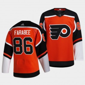 Joel Farabee #86 Flyers 2021 Reverse Retro Orange Jersey