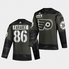 Joel Farabee Philadelphia Flyers 2021 Military Night Camo Authentic Limited Jersey