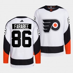 Reverse Retro 2.0 Philadelphia Flyers Joel Farabee #86 White Authentic Primegreen Jersey 2022