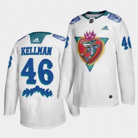 Joel Kellman #46 Sharks 2021 Los Tiburones Night Special White Jersey