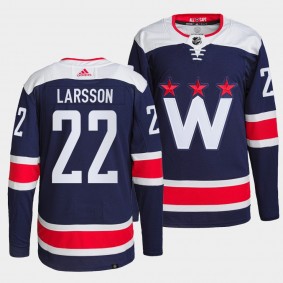 Washington Capitals 2022 Alternate Johan Larsson #22 Navy Jersey Primegreen Authentic Pro