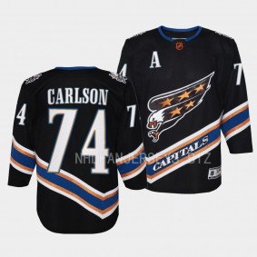 Washington Capitals John Carlson 2022 Special Edition 2.0 Black #74 Youth Jersey Retro