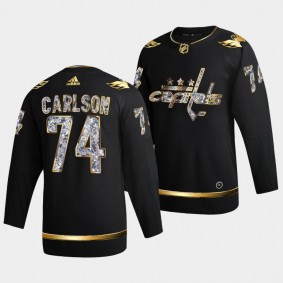 John Carlson #74 Capitals 2022 Stanley Cup Playoffs Diamond Edition Black Jersey