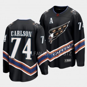 Washington Capitals John Carlson Special Edition 2.0 2022 Black Breakaway Retro Jersey Men's