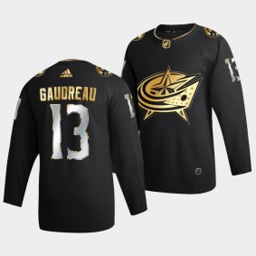 Johnny Gaudreau Columbus Blue Jackets Golden Edition #13 Black Authentic Jersey