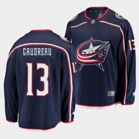 Johnny Gaudreau Columbus Blue Jackets 2022 Home Navy Breakaway Player Jersey Men