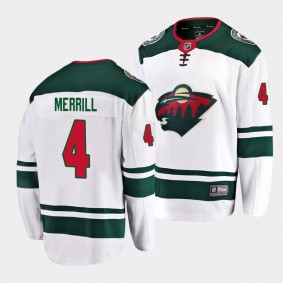 Jon Merrill Minnesota Wild 2021 Away Men White Player Jersey