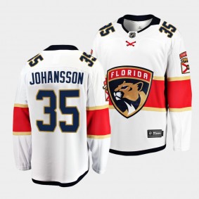 Jonas Johansson Florida Panthers 2021-22 Away White Jersey Men