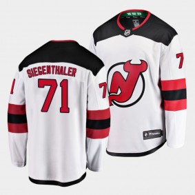 Jonas Siegenthaler New Jersey Devils 2021 Away Men White Player Jersey