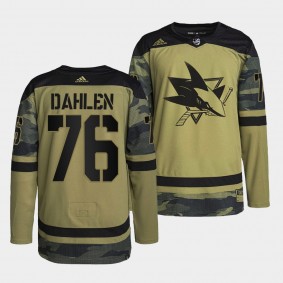 Jonathan Dahlen San Jose Sharks Military Appreciation Camo Jersey Authentic Practice