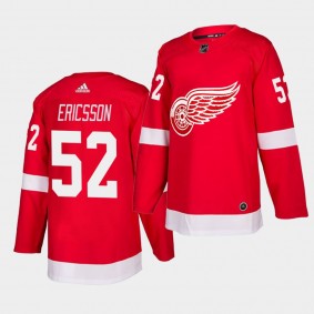 Jonathan Ericsson #52 Red Wings 2018 Home Men's Jersey