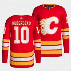 Jonathan Huberdeau #10 Calgary Flames Primegreen Authentic Red Jersey Home