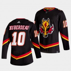 Calgary Flames Jonathan Huberdeau Reverse Retro #10 Black Jersey Special Edition