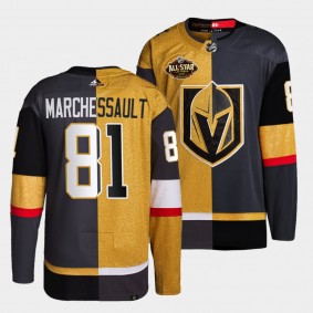 Jonathan Marchessault #81 Golden Knights Split Edition Gold Black Jersey 2022 All-Star