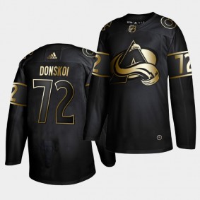 Joonas Donskoi #72 Avalanche Golden Edition Black Authentic Jersey