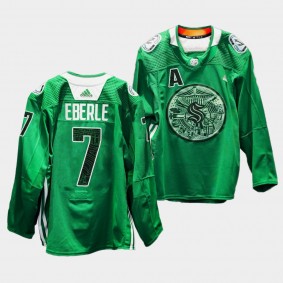 Jordan Eberle Seattle Kraken Green Night 2022 Green Eco-conscious Jersey