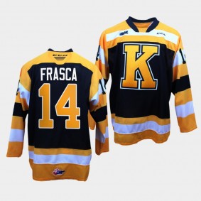 Jordan Frasca Kingston Frontenacs #14 Black OHL Hockey Jersey Adult