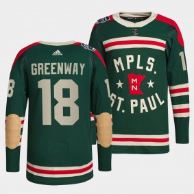 Jordan Greenway #18 Wild 2022 Winter Classic Authentic Green Jersey