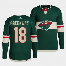 Jordan Greenway #18 Wild Home Green Jersey 2021-22 Primegreen Authentic Pro