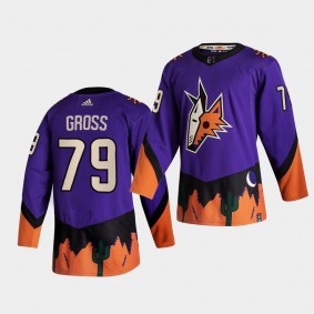 Arizona Coyotes 2021 Reverse Retro Jordan Gross Purple Authentic Jersey