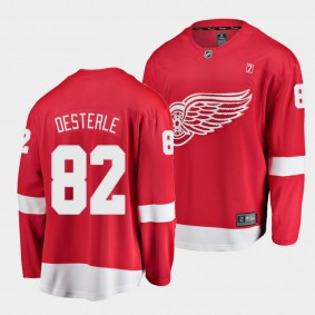 Jordan Oesterle Detroit Red Wings 2021 Home Red Player Men Jersey