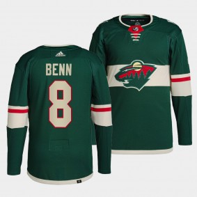 Jordie Benn #8 Wild Home Green Jersey 2021-22 Primegreen Authentic Pro