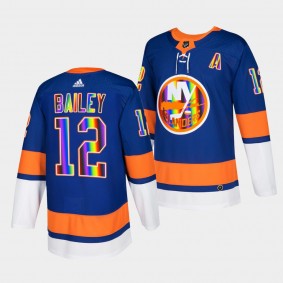 New York Islanders Josh Bailey 2022 Pride Night #12 Royal Jersey HockeyIsForEveryone