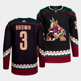 Josh Brown Coyotes 2022 Primegreen Authentic Black Jersey #3 Home