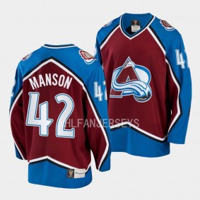 Colorado Avalanche Josh Manson Heritage Burgundy Premier Breakaway Jersey Men's